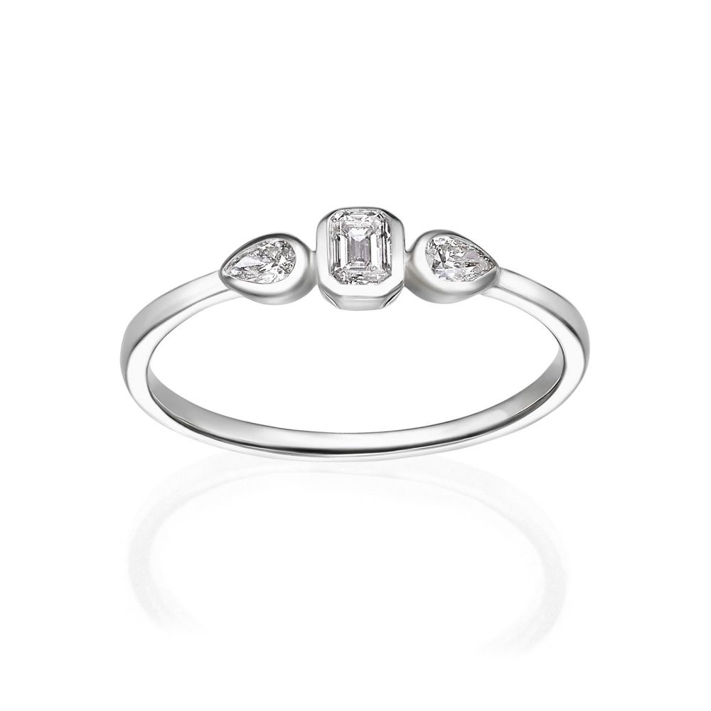 Diamond Jewelry | 14K White Gold Diamond Ring - Bianca