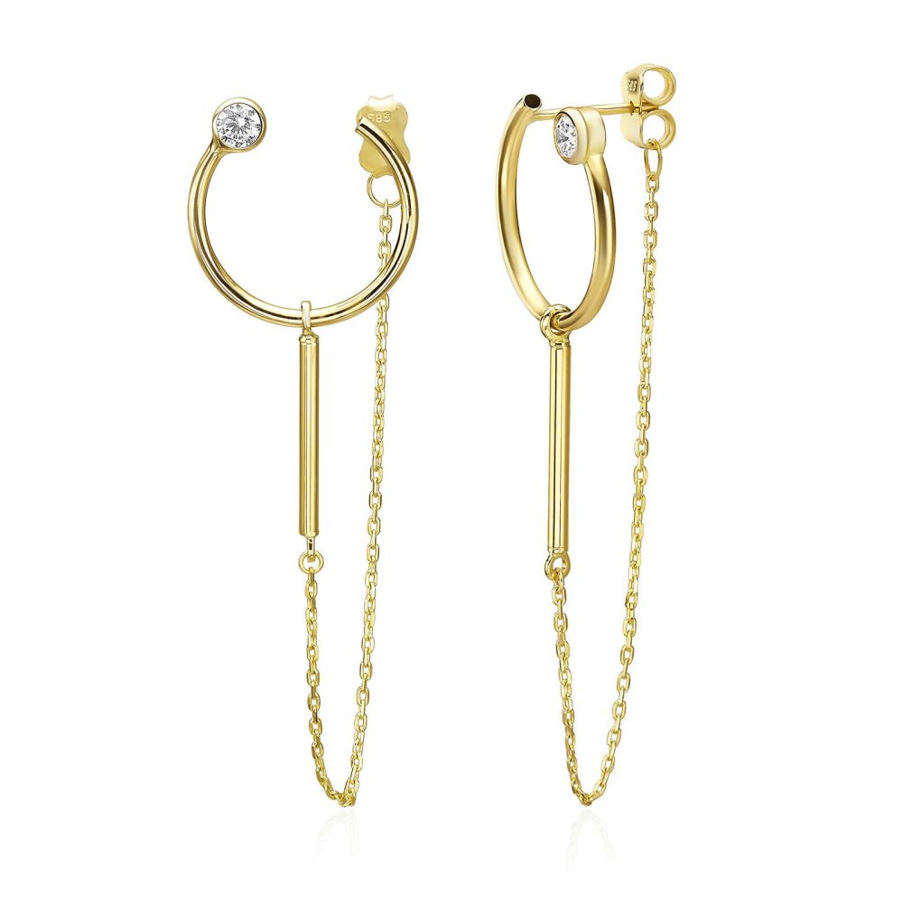 Women’s Gold Jewelry | 14K Yellow Gold Women's Earrings - Spakling Viola