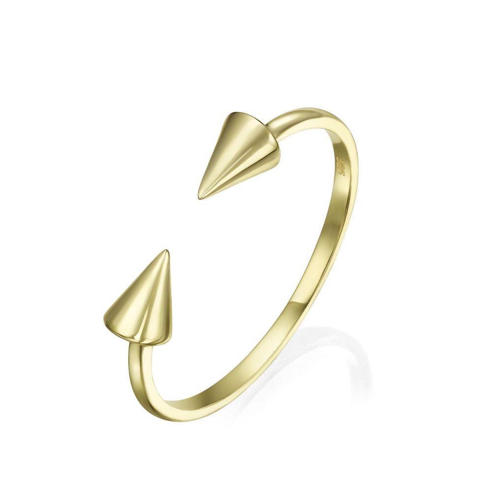 Women’s Gold Jewelry | 14K Yellow Gold Open Ring - Spinning Arrows