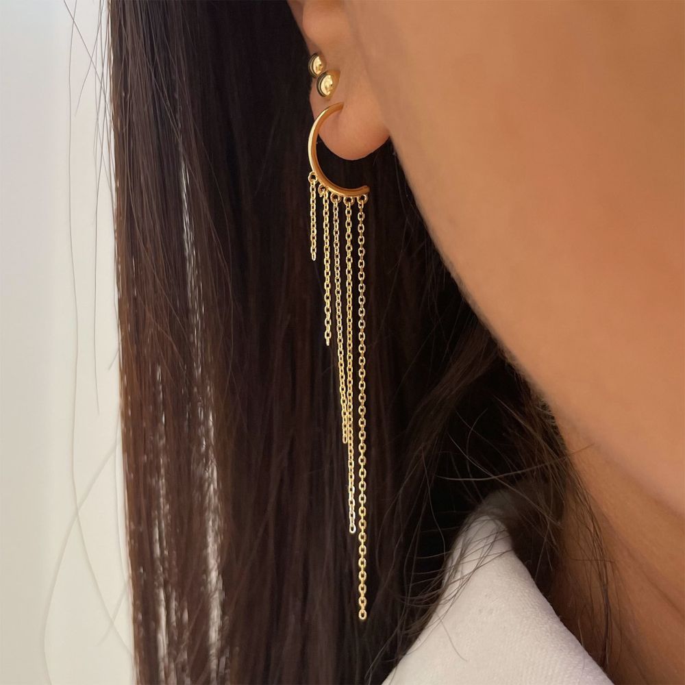 Gold Earrings | 14K Yellow Gold Earrings - Kira