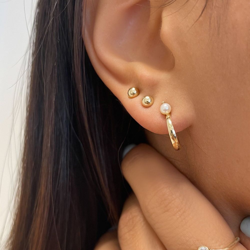 Gold Earrings | 14K Yellow Gold Earrings - Zoya