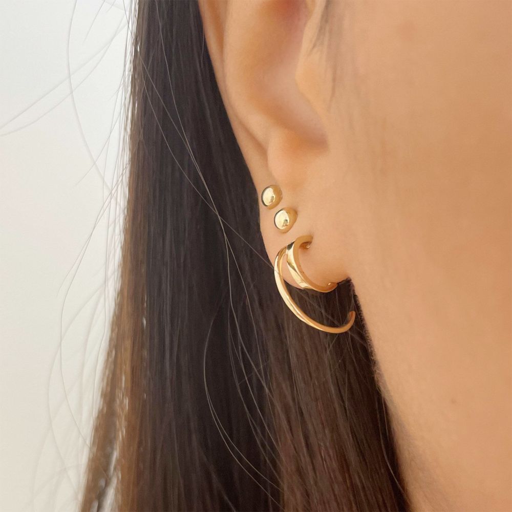 Gold Earrings | 14K Yellow Gold Earrings - Thaya