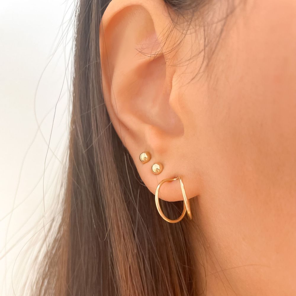 Gold Earrings | 14K Yellow Gold Earrings - Zoe