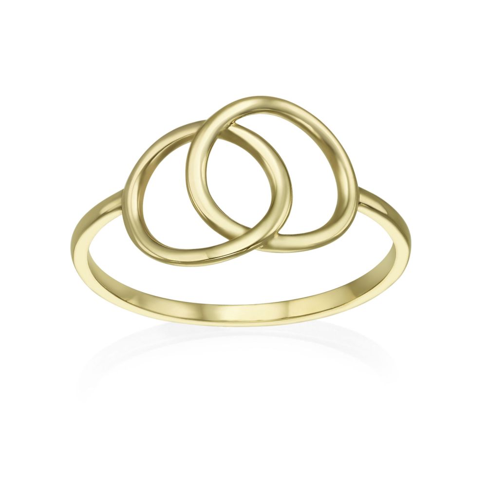 Women’s Gold Jewelry | 14K Yellow Gold Ring - Large Integrated Circles
