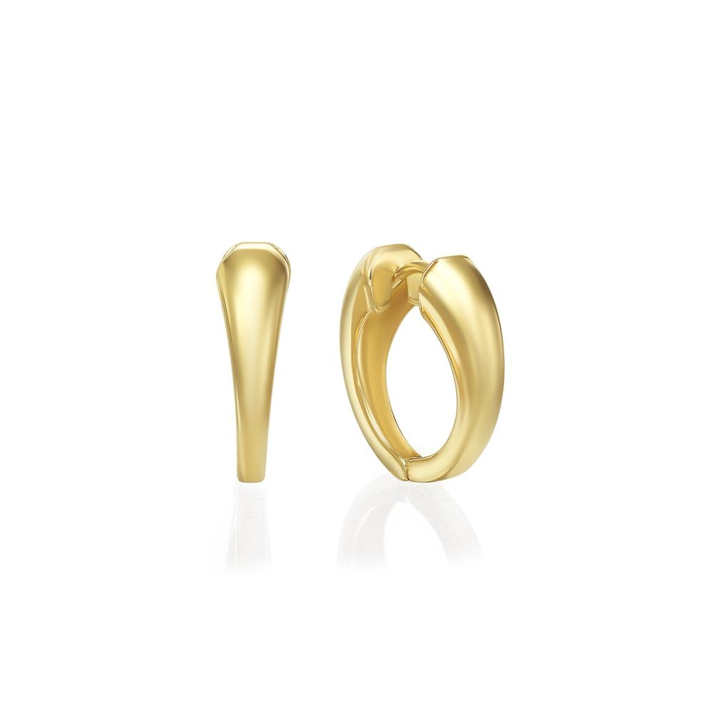 Gold Earrings | 14K Yellow Gold Women's Earrings - Phoebe hoop