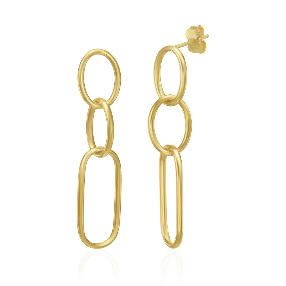 Gold Earrings | 14K Yellow Gold Women's Earrings - Memphis
