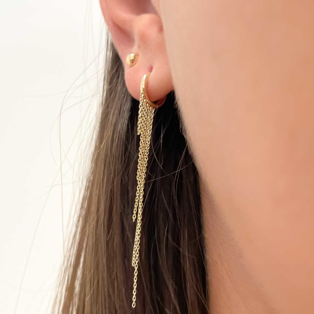 Gold Earrings | 14K Yellow Gold Earrings - Bailey