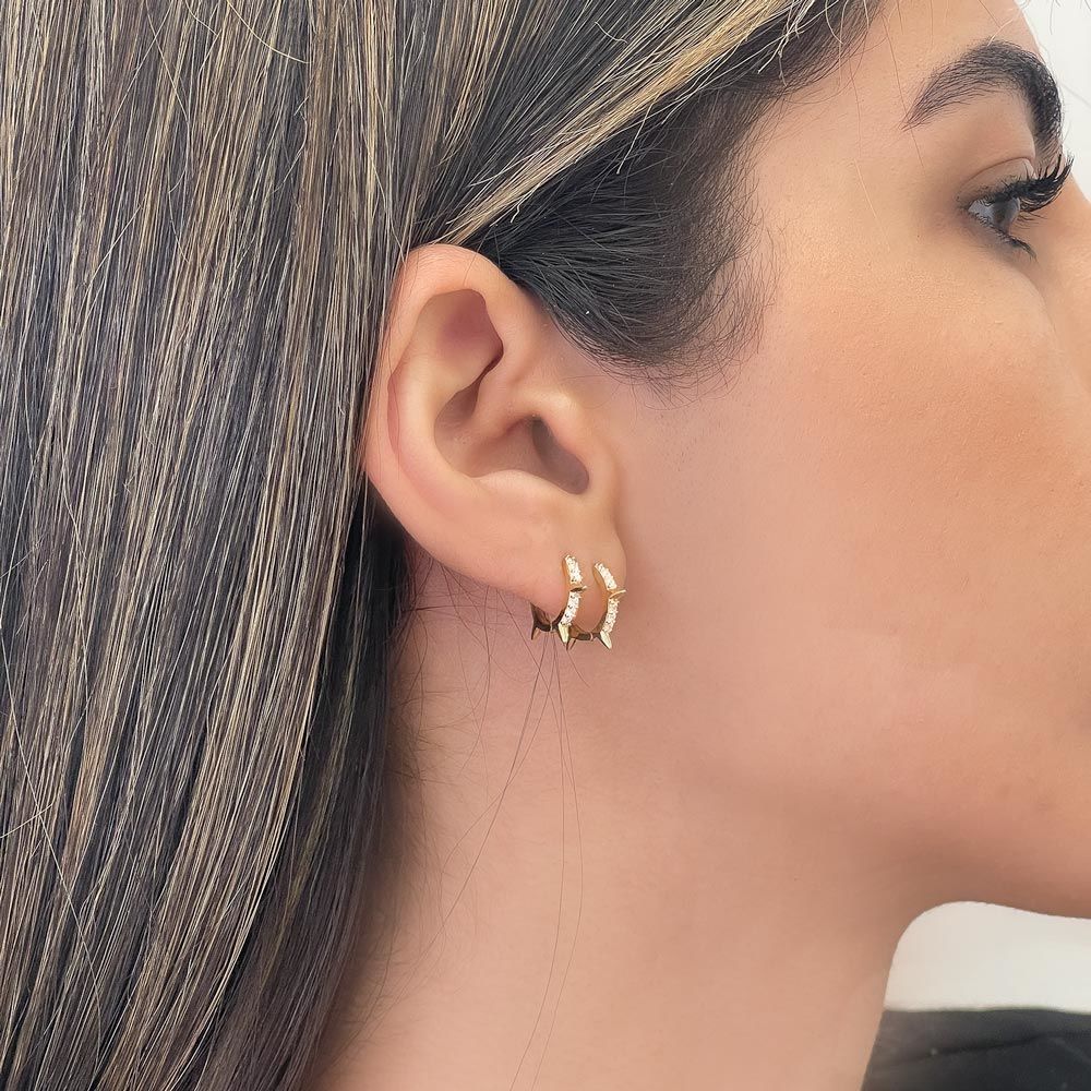 Gold Earrings | 14K Yellow Gold Earrings - Connor