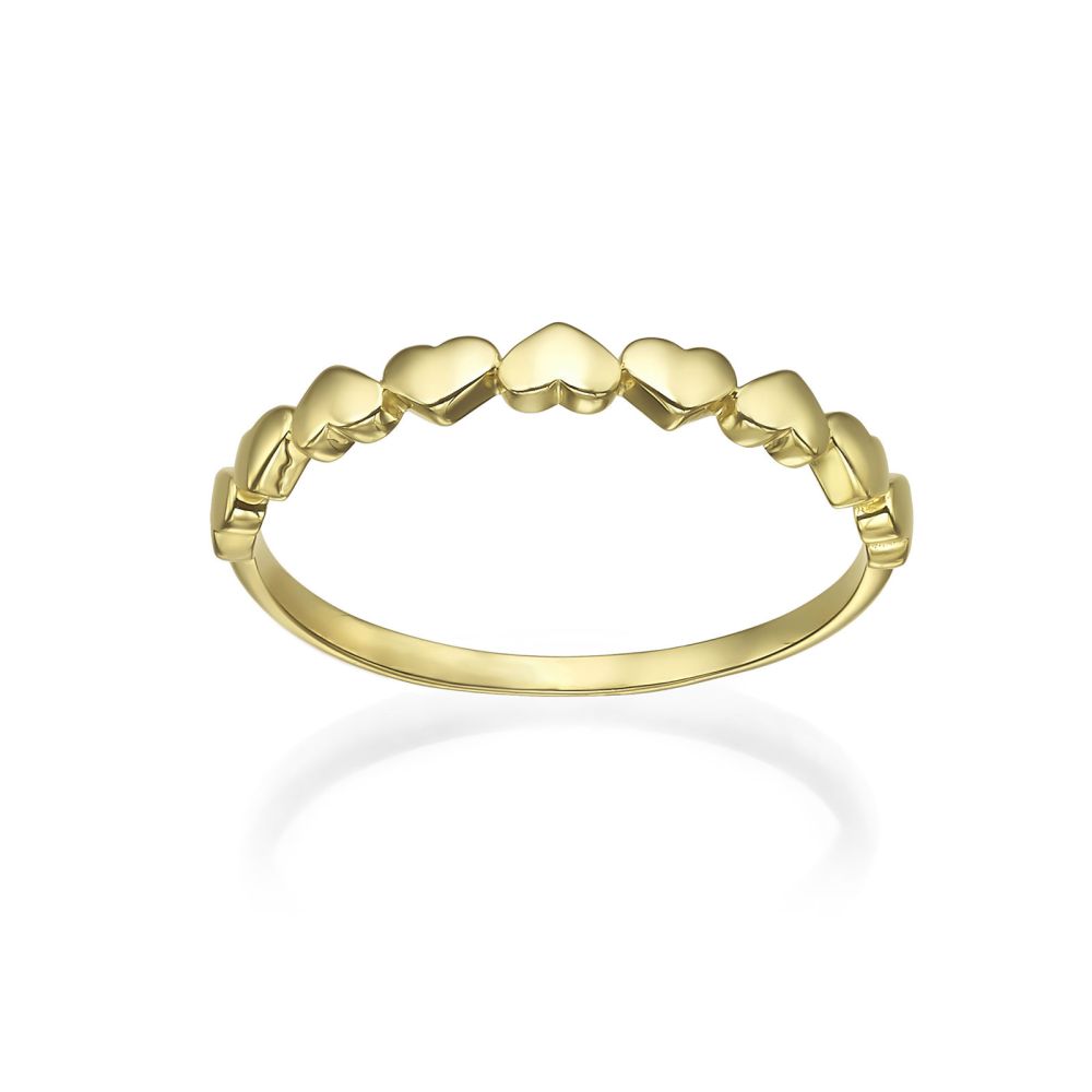 gold rings | 14K Yellow Gold Rings - Mirabel Hearts