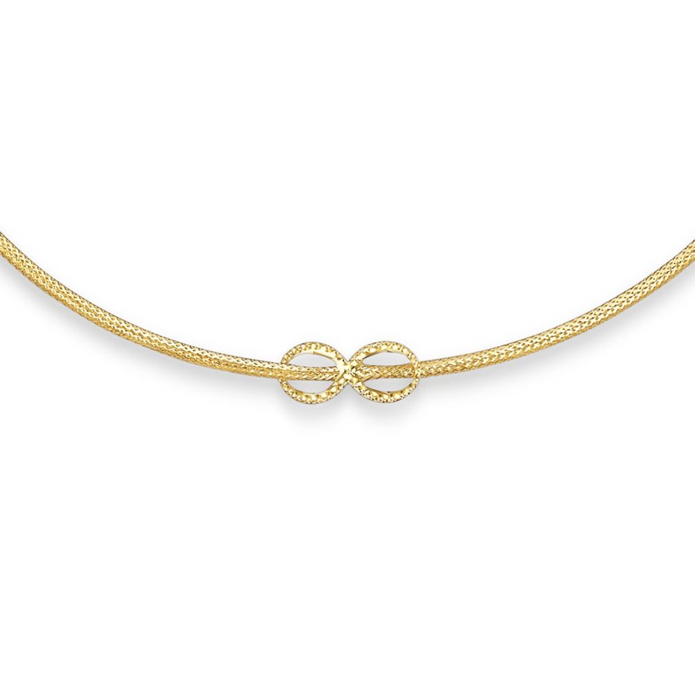 Gold Pendant | 14k Yellow gold women's pendant - Shimmer Infinity