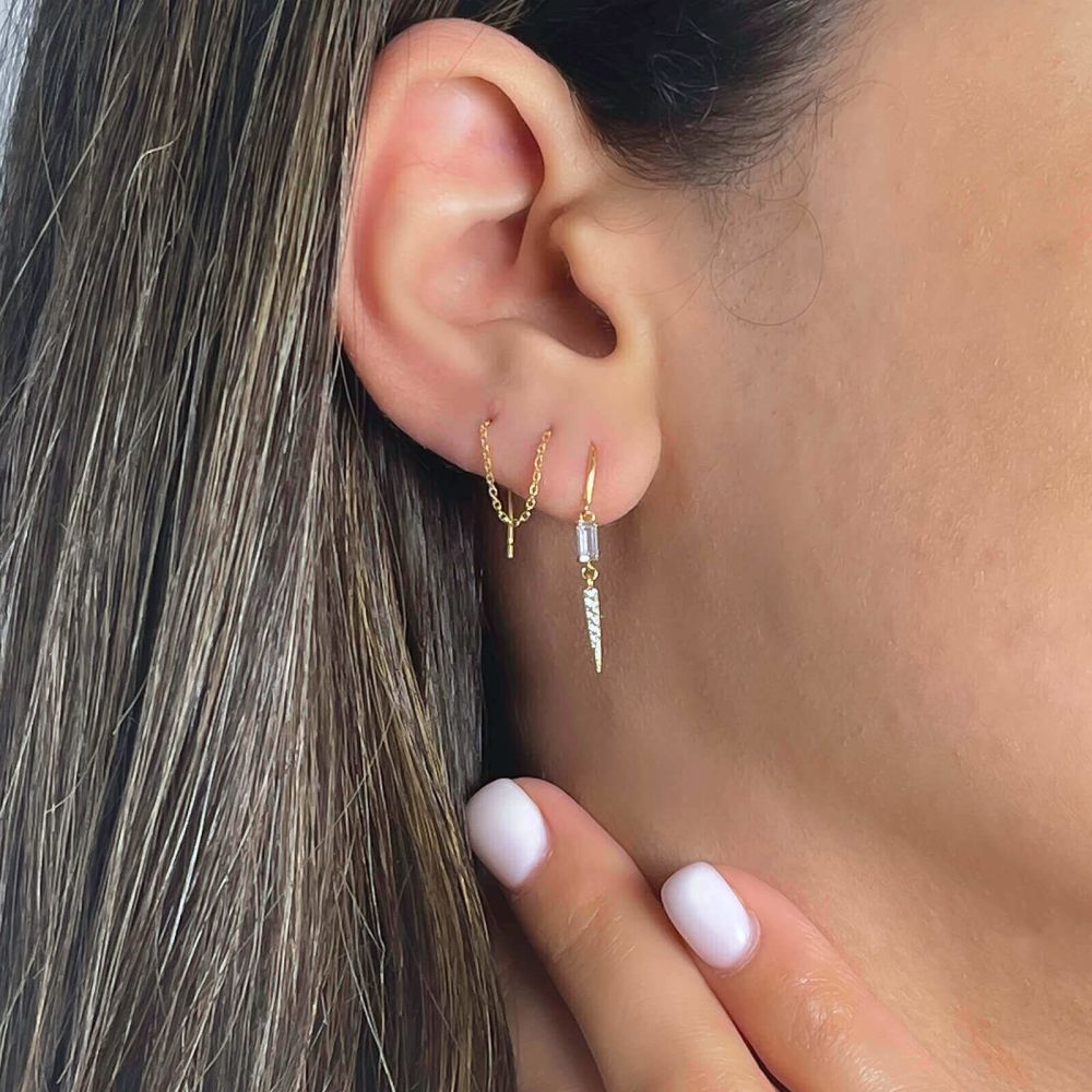 Gold Earrings | 14K Yellow Gold Earrings - Lara