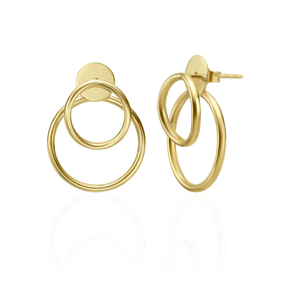 Gold Earrings | 14K Yellow Gold Women's Earrings - Petra