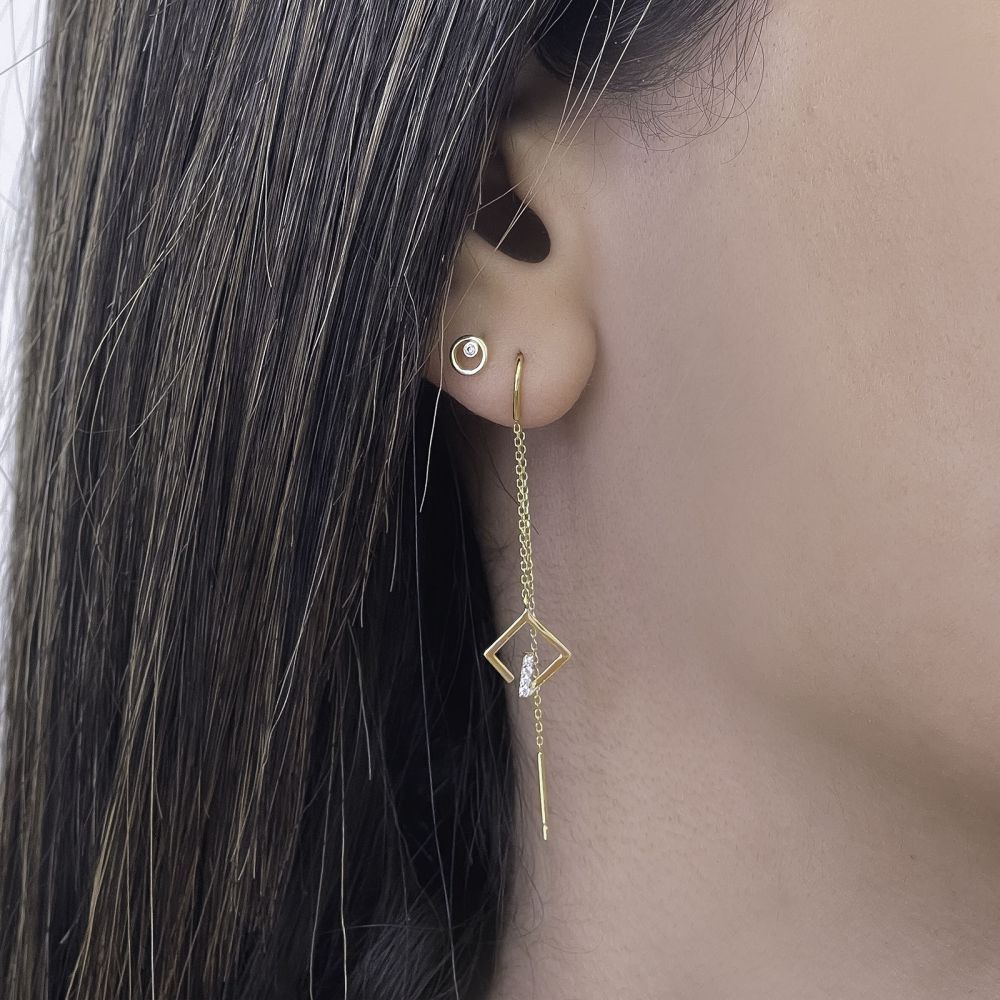 Women’s Gold Jewelry | 14K Yellow Gold Dangle Earrings - Sparkling Grace