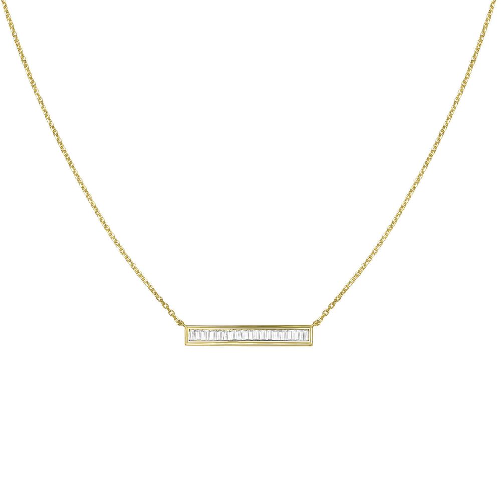 Gold Pendant | 14k Yellow gold women's pendant - Rome