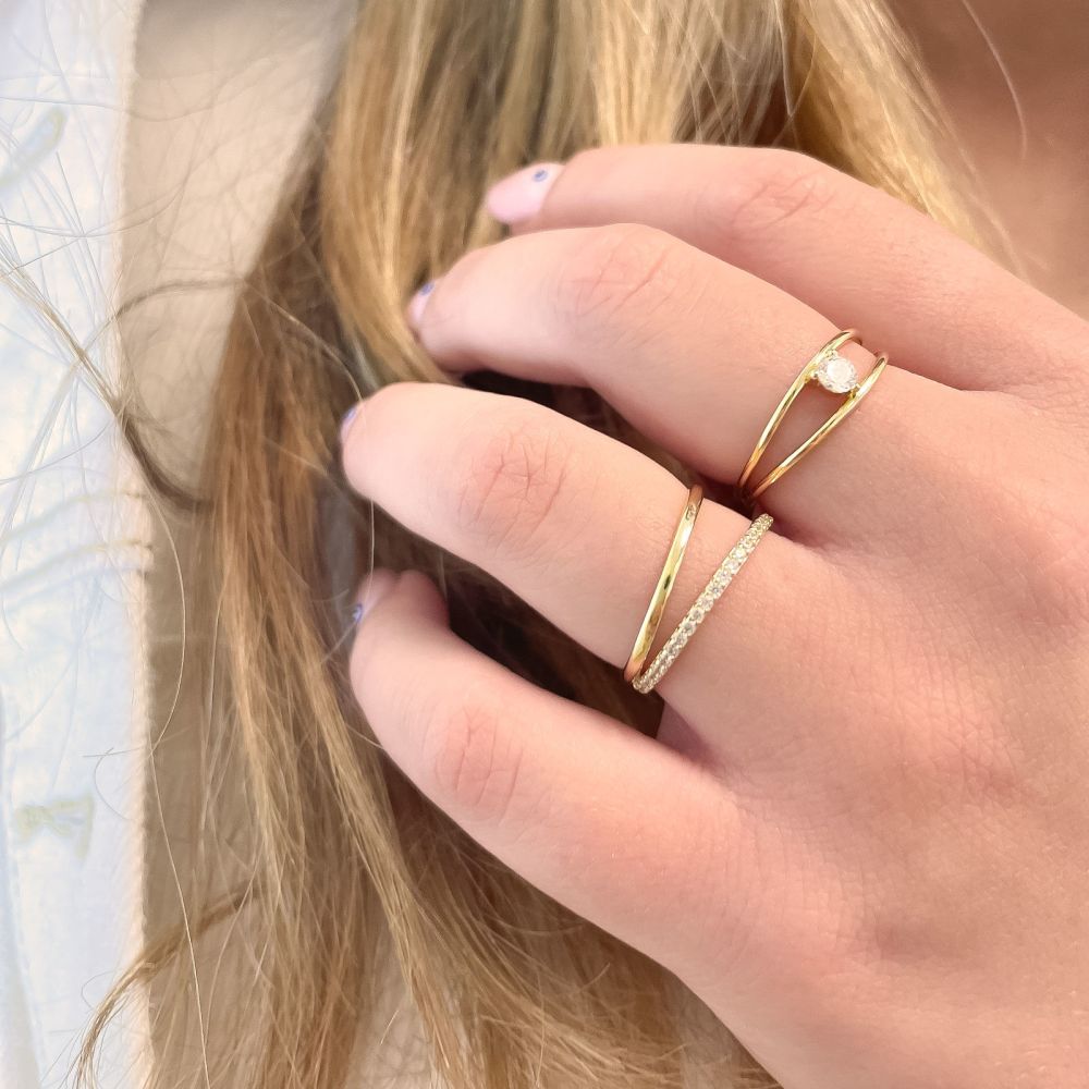 gold rings | 14K Yellow Gold Rings - Reina