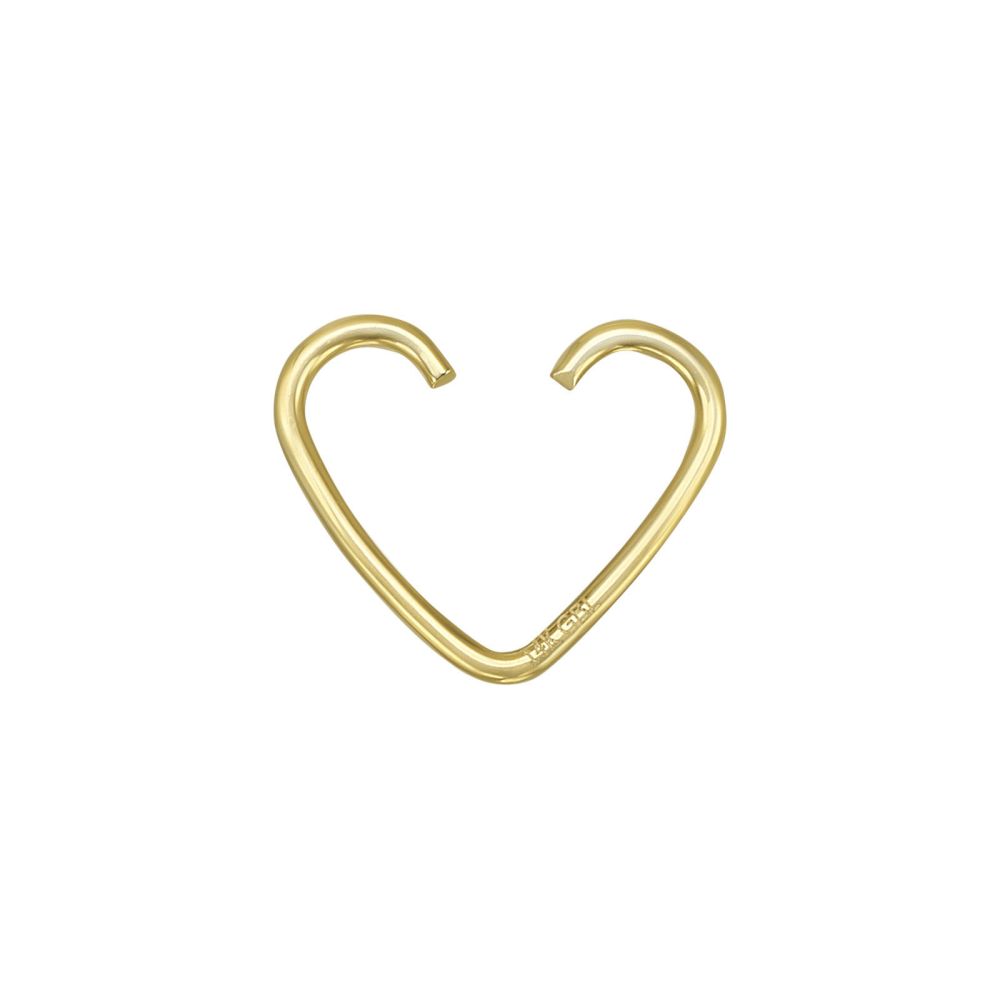 Piercing | 14K Yellow Gold Helix Piercing  - Helix thin heart