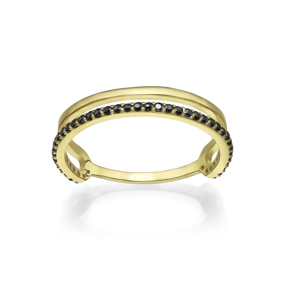 gold rings | 14K Yellow Gold Rings - Black Camilla