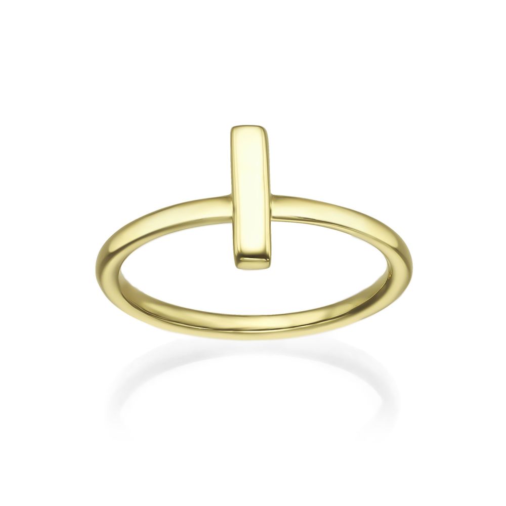 gold rings | 14K Yellow Gold Rings - Gold bar
