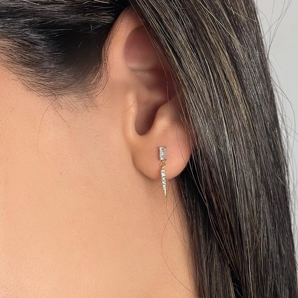 Gold Earrings | 14K Yellow Gold Earrings - Lara stud earrings