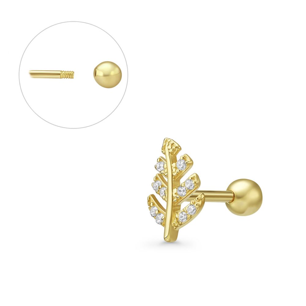 Piercing | 14K Yellow Gold Tragus Labret Piercing - Eve