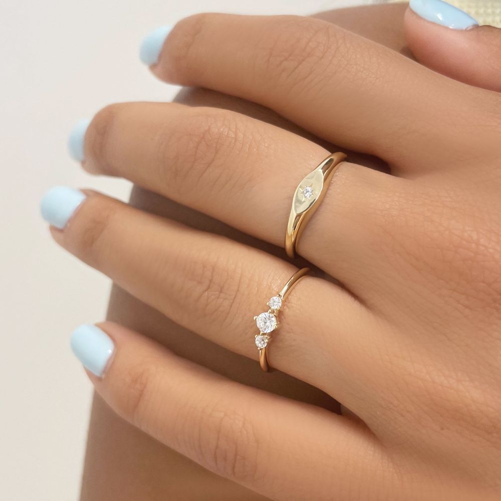 gold rings | 14K Yellow Gold Rings - Monroe