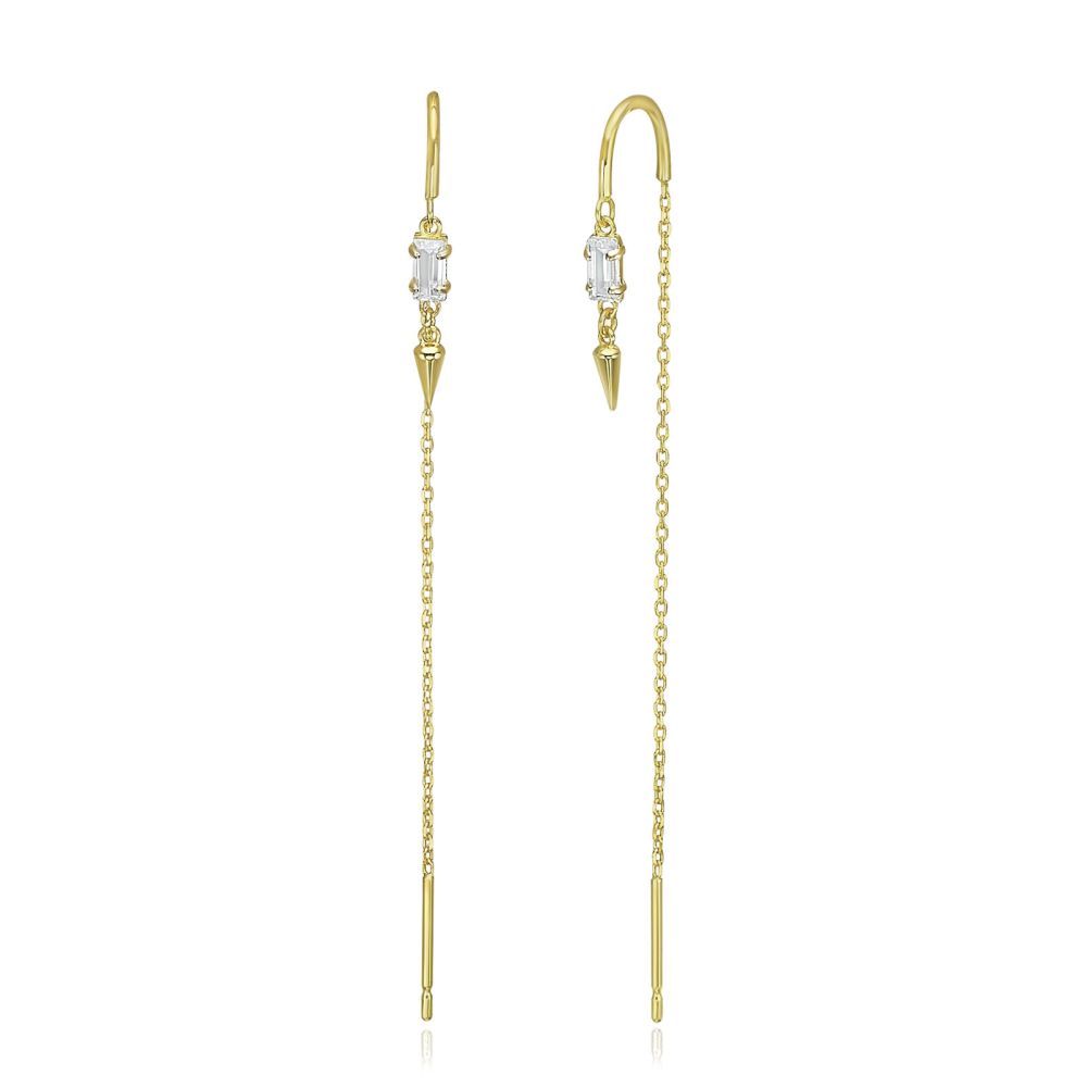 Women’s Gold Jewelry | 14K Yellow Gold Dangle Earrings - Shanghai