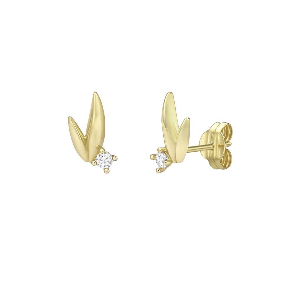 Gold Earrings | 14K Yellow Gold Earrings - Bloom