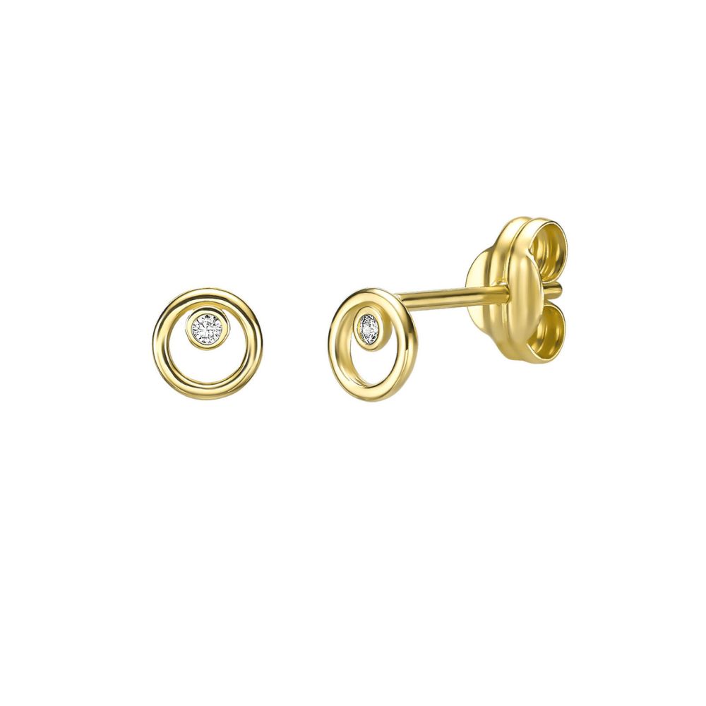 Gold Earrings | 14K Yellow Gold Earrings - Emma