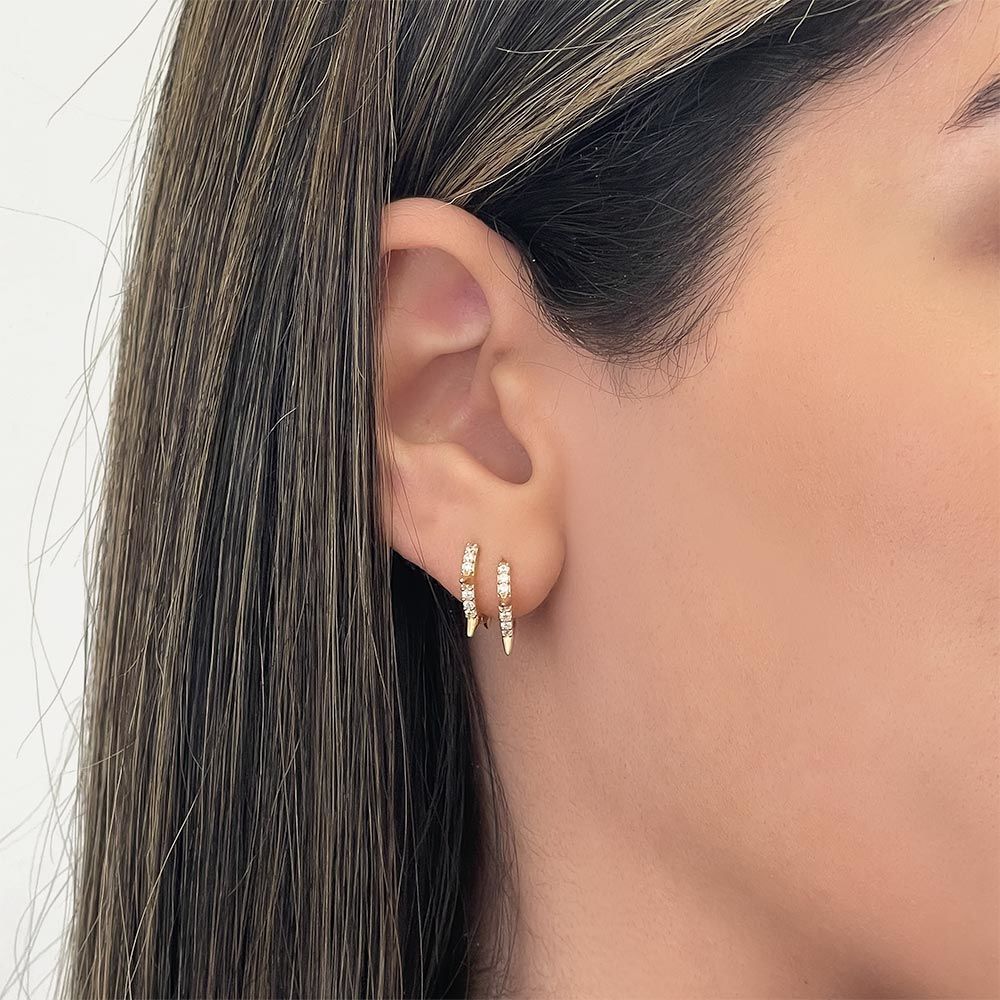 Gold Earrings | 14K Yellow Gold Earrings - Connor