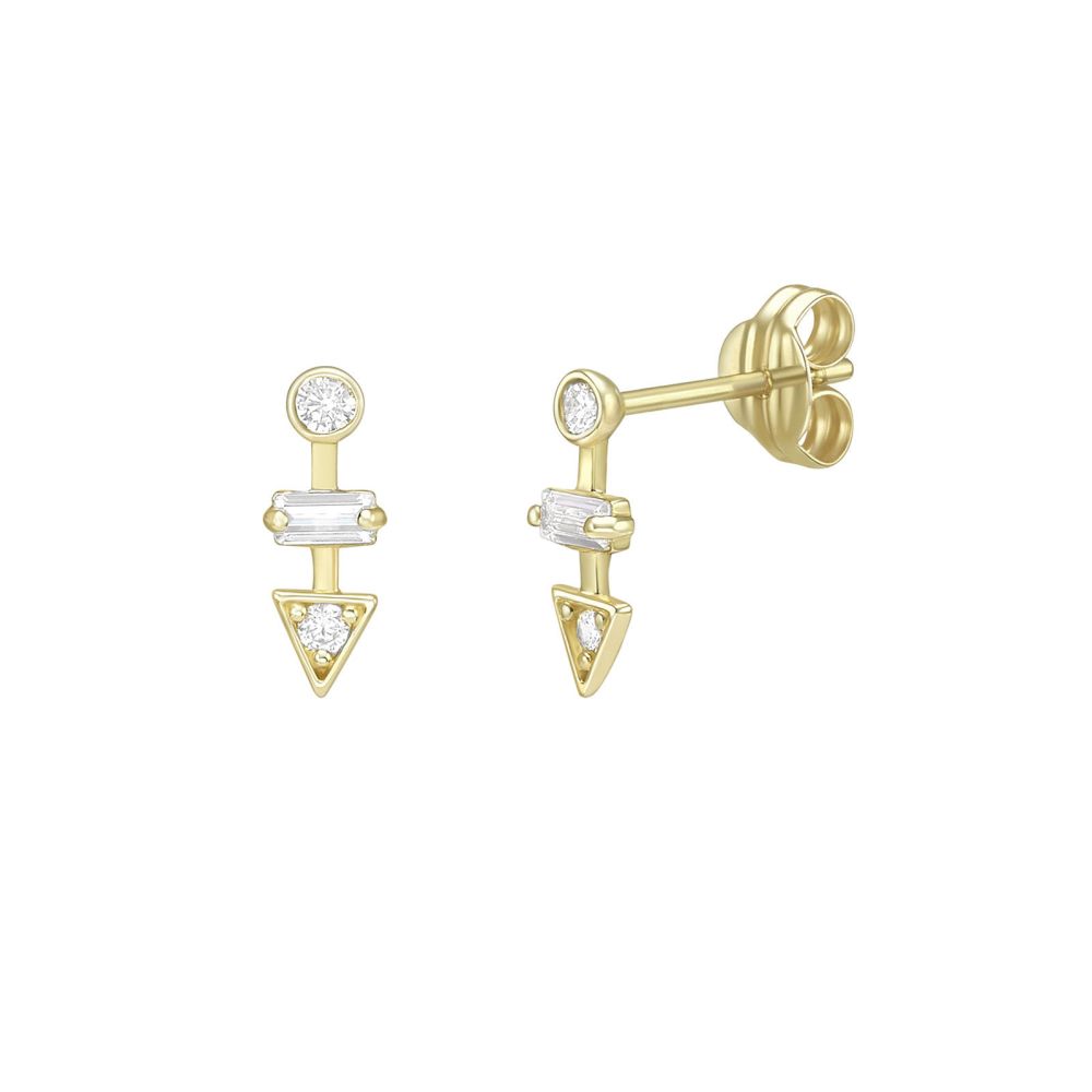 Gold Earrings | 14K Yellow Gold Earrings - Myelin