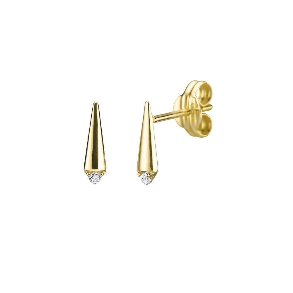 Gold Earrings | 14K Yellow Gold Earrings - May