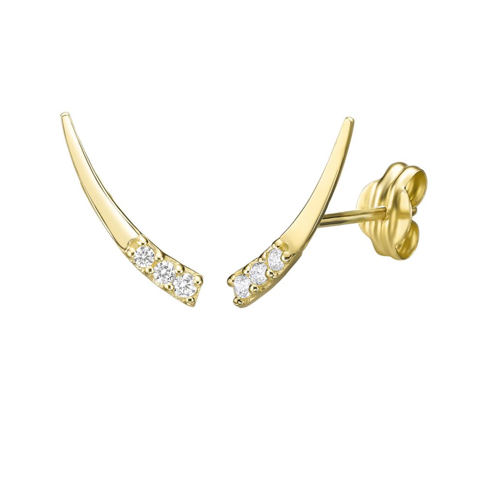 Gold Earrings | 14K Yellow Gold Earrings - Sarsi