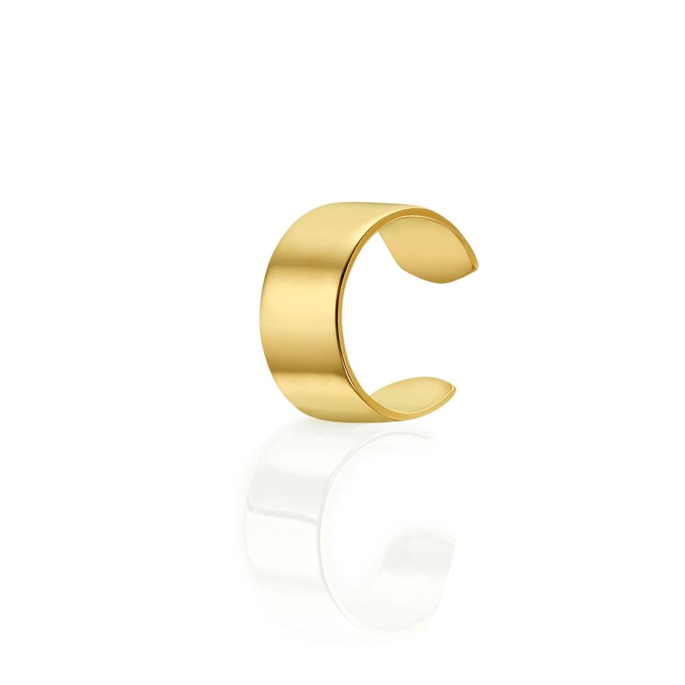 Women’s Gold Jewelry | 14K Yellow Gold Women's Cuff Earrings - Helix Hoop Earrings