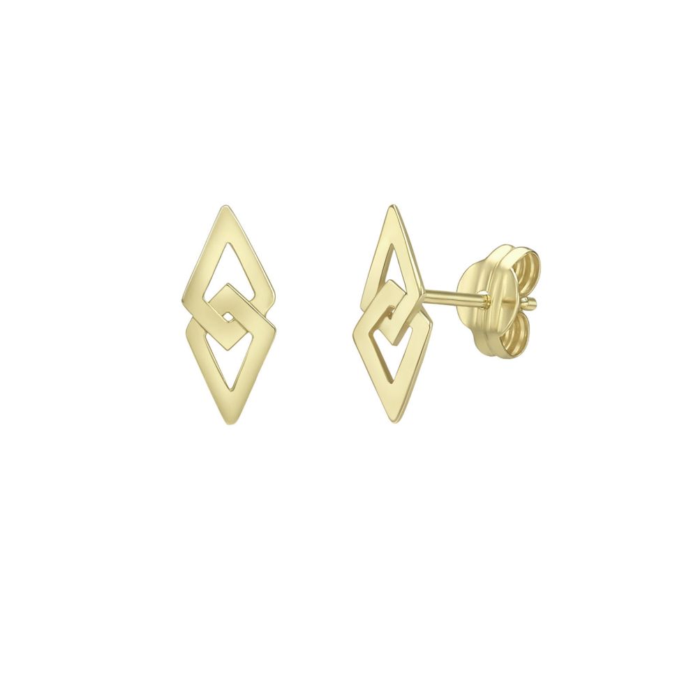 Gold Earrings | 14K Yellow Gold Earrings - Dorian