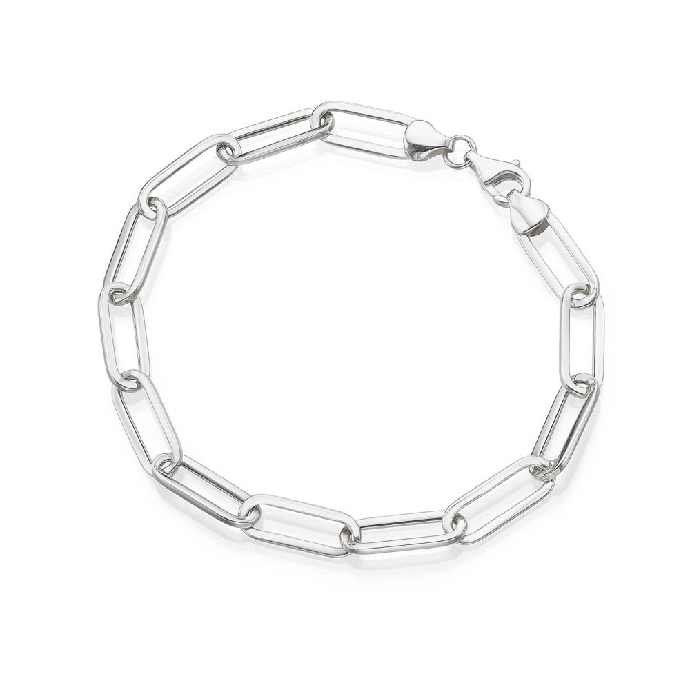 Women’s Gold Jewelry | 14K White Gold Women's Bracelets - paper clip