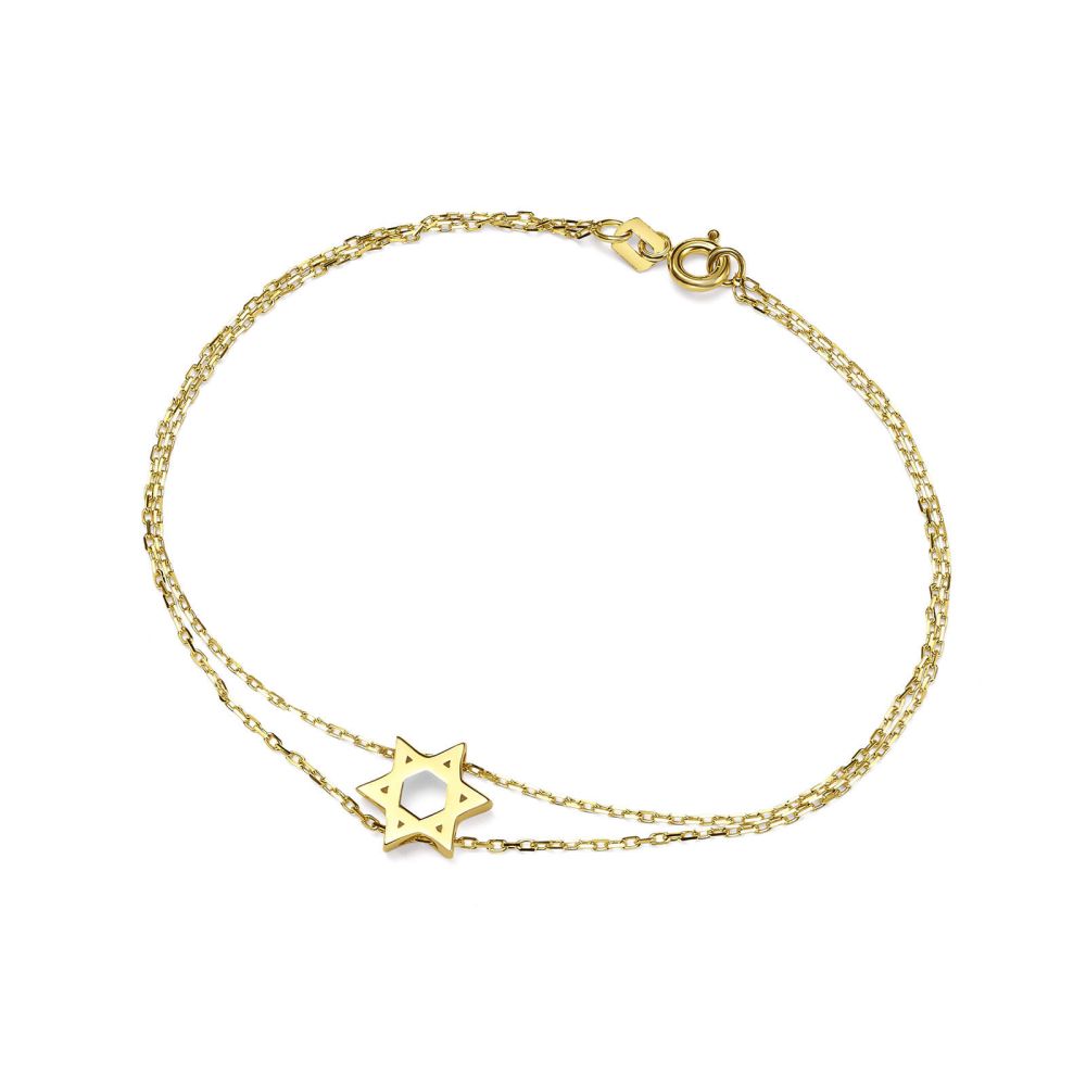 Women’s Gold Jewelry | 14K Yellow Gold Women's Bracelet -Star of David