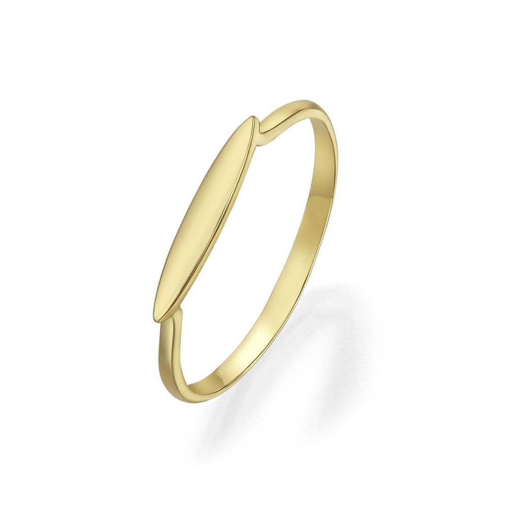 gold rings | 14K Yellow Gold Rings - Narrow seal
