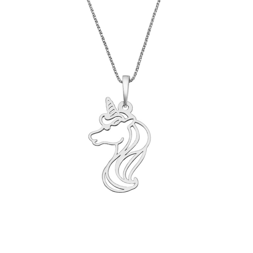 Gold Pendant | 925 Sterling Silver women's pendant - Unicorn