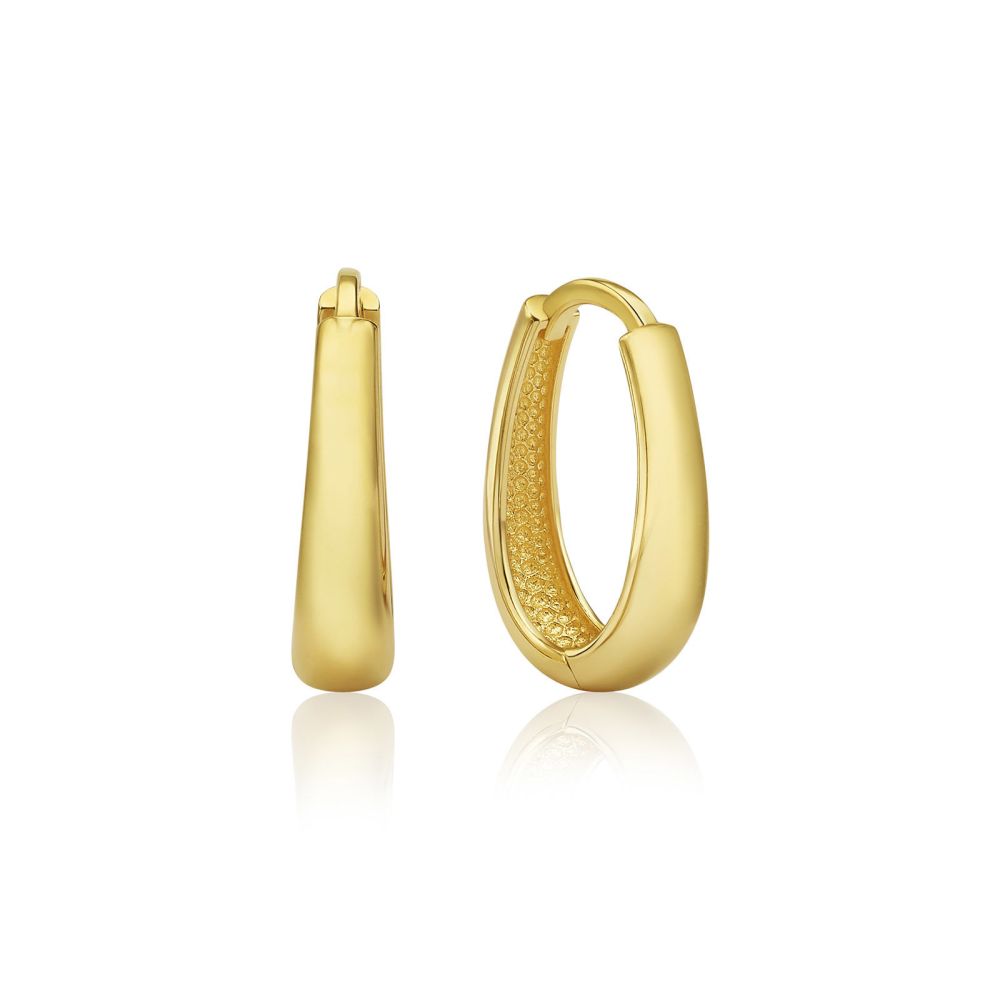 Gold Earrings | 14K Yellow Gold Women's Hoop Earrings - Huggies S