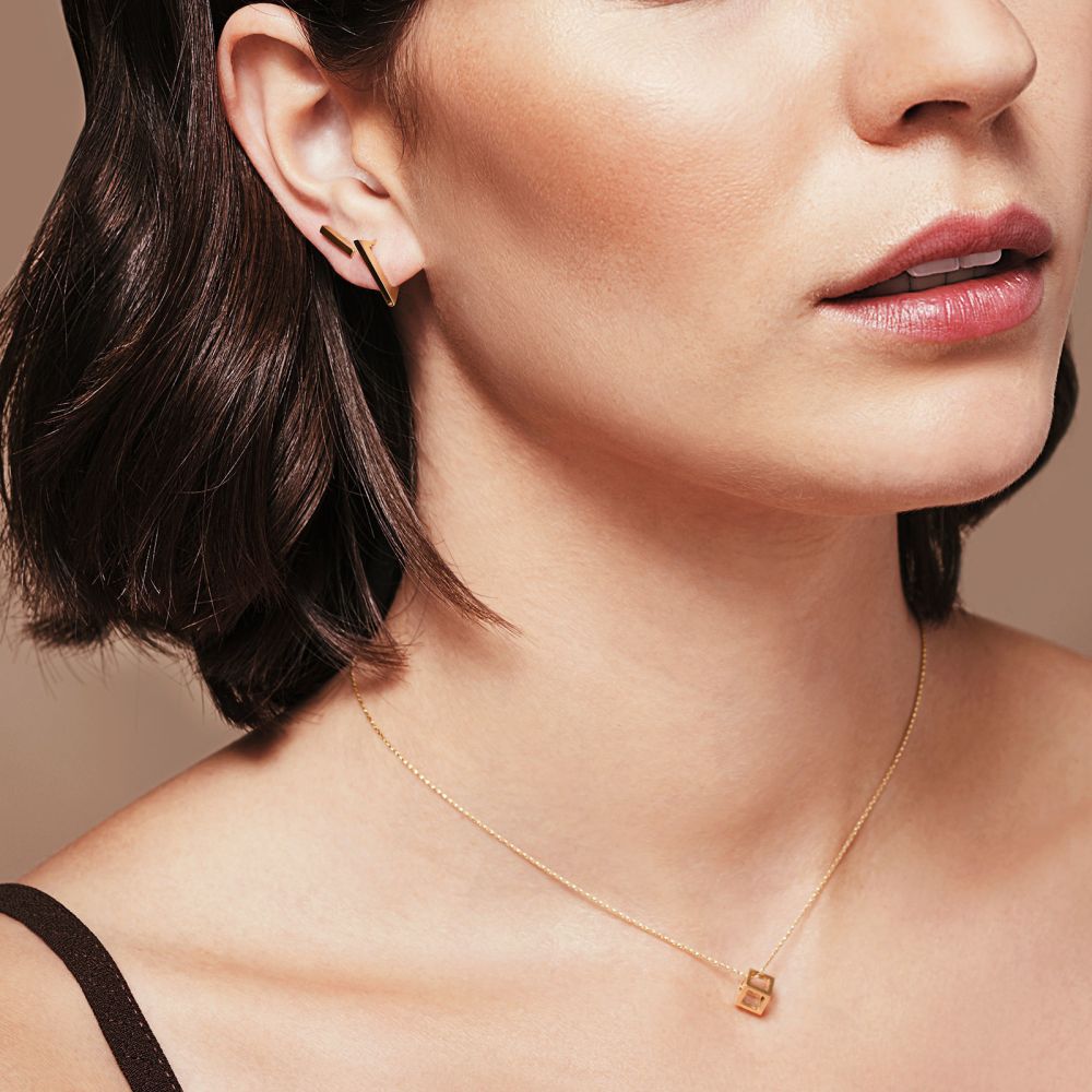 Women’s Gold Jewelry | 14K Yellow Gold Women's Earrings - Golden Triangle