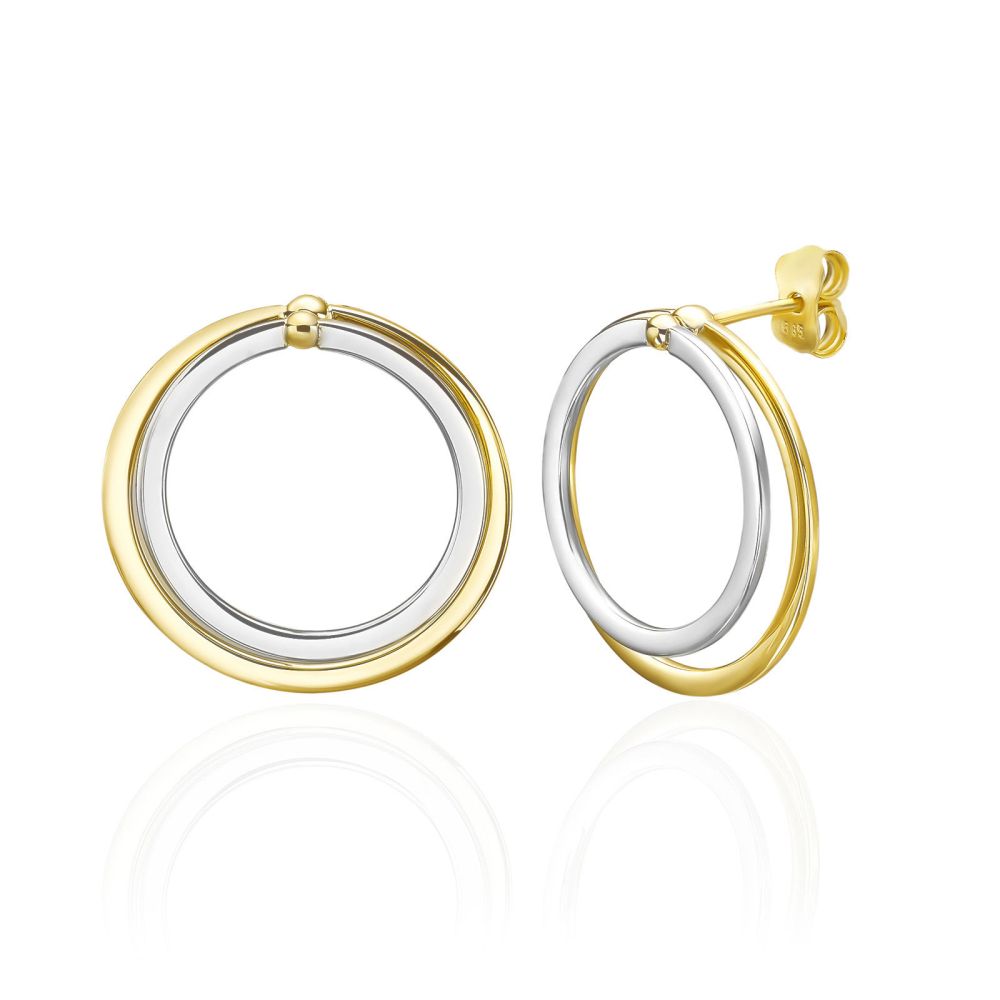 Women’s Gold Jewelry | 14K White & Yellow Gold Women's Earrings - Eclipse