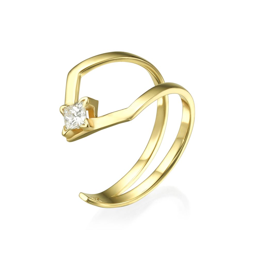 Diamond Jewelry | Diamond Ring in 14K Yellow Gold - Halley
