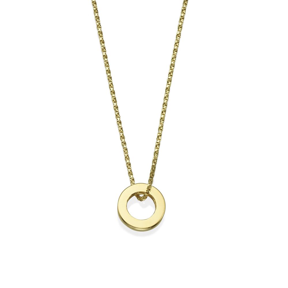 Women’s Gold Jewelry | Pendant and Necklace in 14K Yellow Gold - Golden Circle