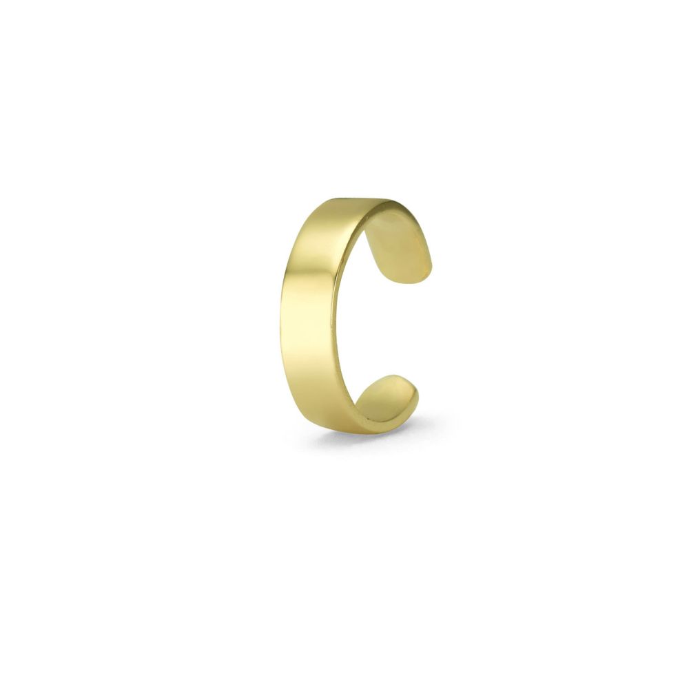 Gold Earrings | 14K Yellow Gold Earrings - Narrow Helix