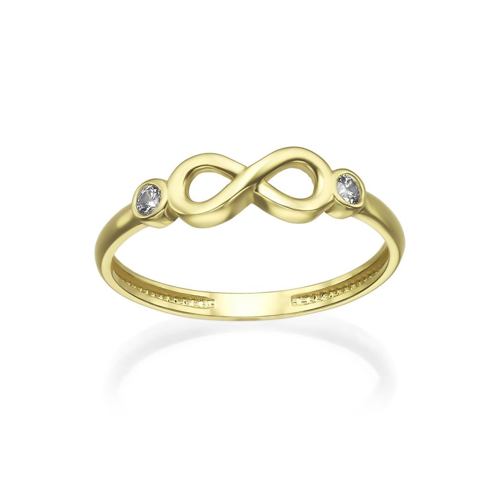 gold rings | 14K Yellow Gold Rings - Shimmering infinity