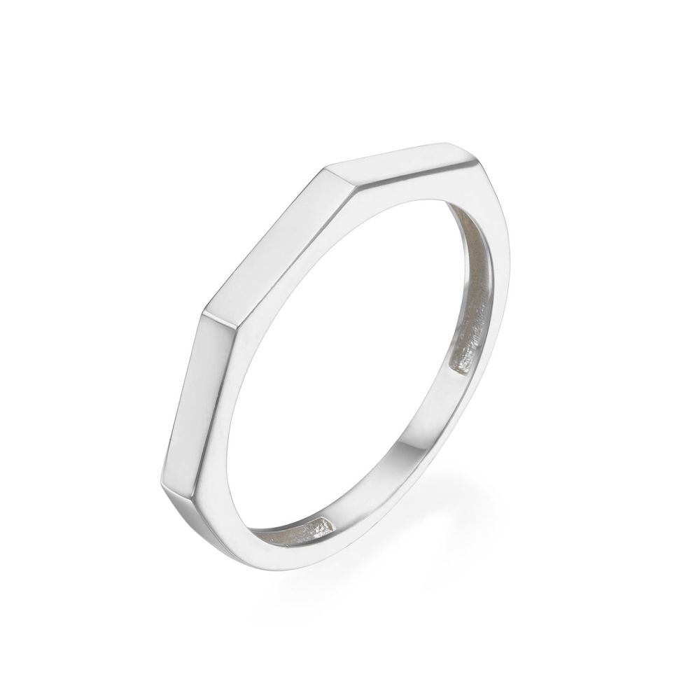 Women’s Gold Jewelry | Ring in 14K White Gold - Geometric