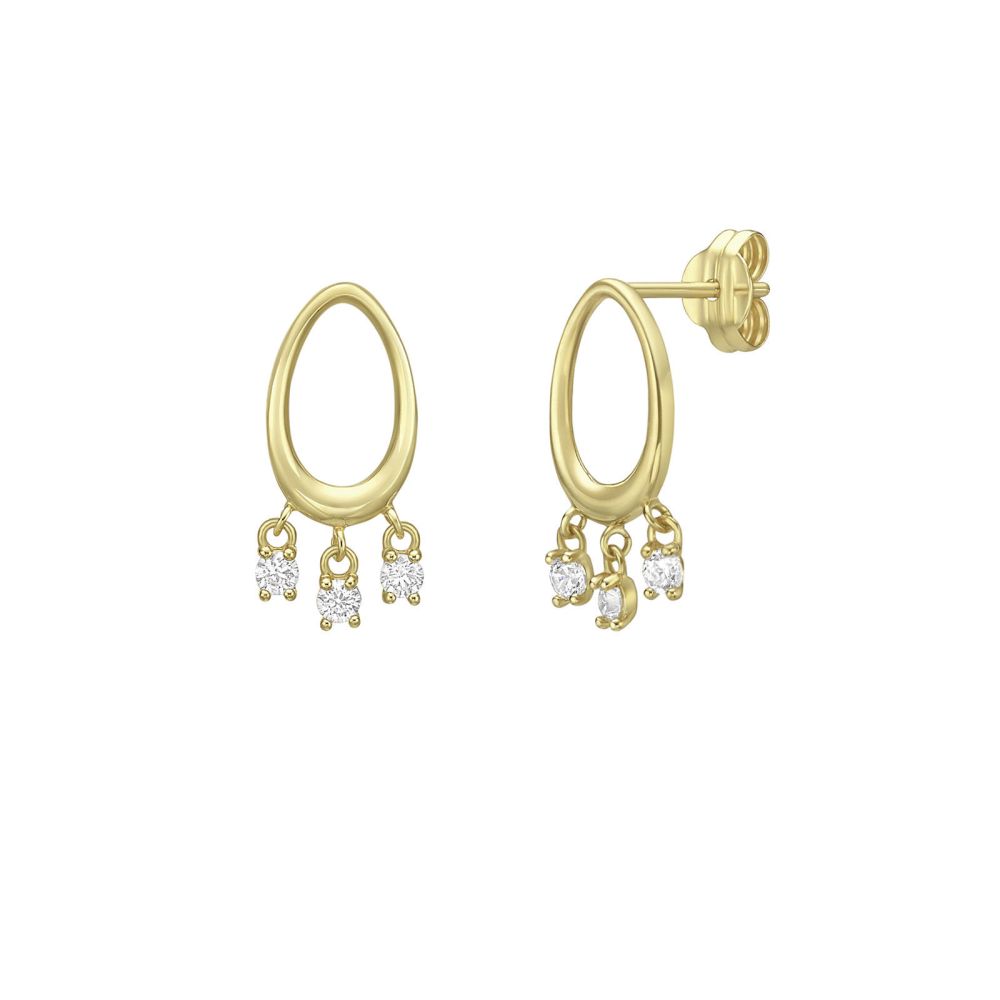 Gold Earrings | 14K Yellow Gold Earrings - Grace