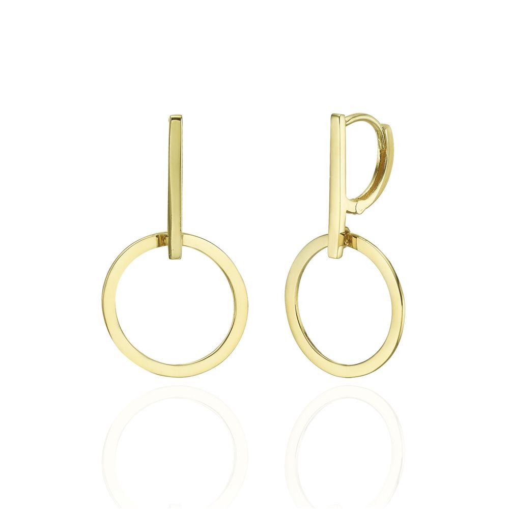 Gold Earrings | 14K Yellow Gold Women's Earrings - Mercury