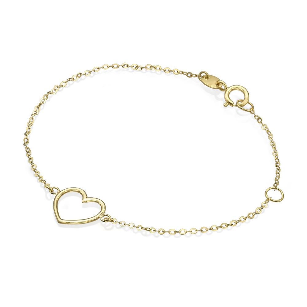 Girl's Jewelry | 14K Gold Girls' Bracelet - Shining Heart