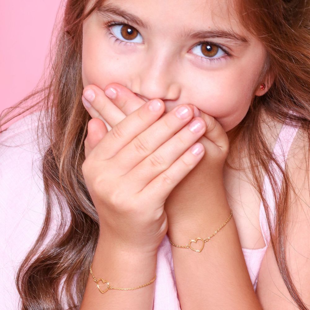 Girl's Jewelry | 14K Gold Girls' Bracelet - Shining Heart